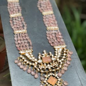 PINK PEACOCK & NECKLACE SET