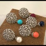 EARRING TOPS WITH COLORED DROP - Image 2