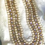 5 LINE NECKPIECE WITH POLKIS & PEARLS